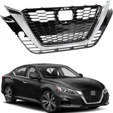 Grille Assembly For 2019-2021 Nissan Altima Gloss Black Shell Honeycomb Insert Grille Assembly For 2019-2021 Nissan Altima Gloss Black Shell Honeycomb Insert