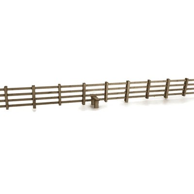 Oo / Ho Set 4ft Post & Schienen Streckenseitiger Zaun (Holz) Scale Model Scenery