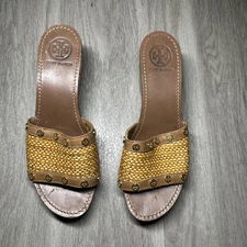 Tory Burch Women’s Gold Tips Patti Wedge Sandals Wedge Size 7.5