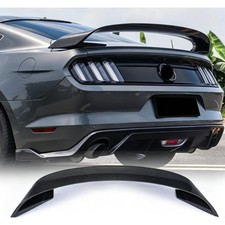 For 2015-22 Ford Mustang GT GT350R Real Carbon Fiber Rear Trunk Spoiler Wing Lip