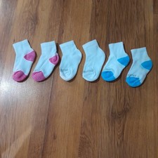 Toddler Socks Fruit of the Loom Shoe Size 7.5-11 3 to 5 yrs 3 pairs NWOT