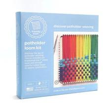 Friendly Loom 7” Traditional Potholder Weaving Kit | Sturdy Metal Loom and Qu...