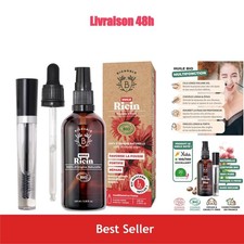 BIONOBLE Huile de Ricin Bio 100ml - Favorise Pousse Cheveux, Cils, Barbe