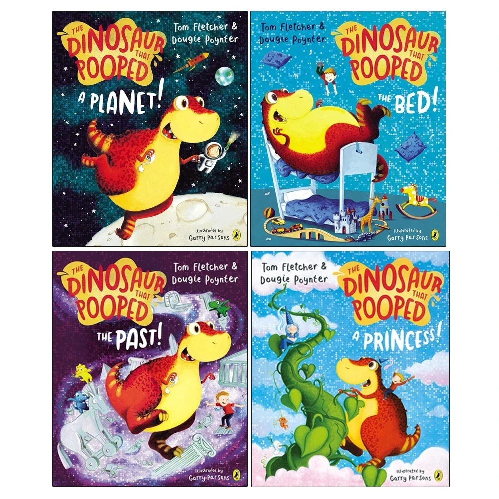 Dinosaurs That Pooped By Tom Fletcher 4 Books Collection Set Paperback NEW