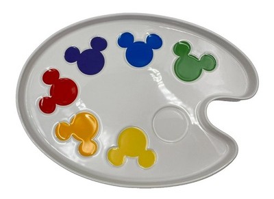Disney Park Ink & Paint LARGE 14'' Ceramic Color Palette Serving PLATTER Tray NEW