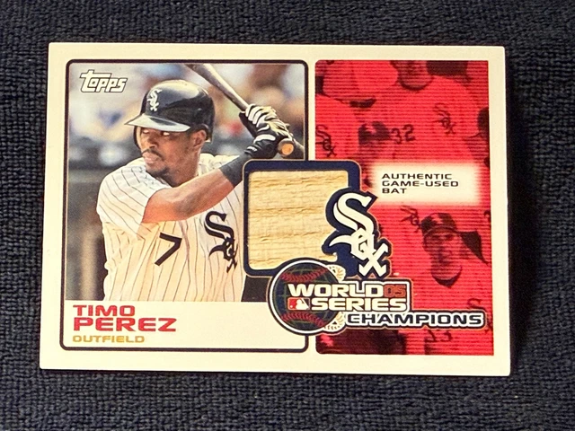 Timo Perez 2006 Topps World Series Champion Bat White Sox 2005 GU