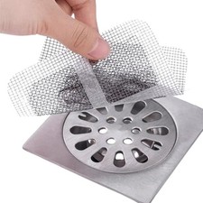 50pcs Disposable Shower Drain Hair Catchers - Mesh Sticker Covers for Bathroom,