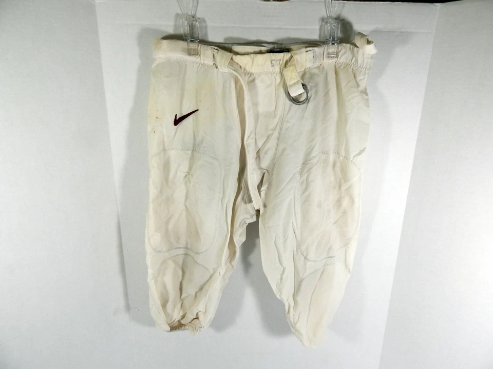 Virginia Tech Hokies #5 Game Used White Football Pants 38 DP46760