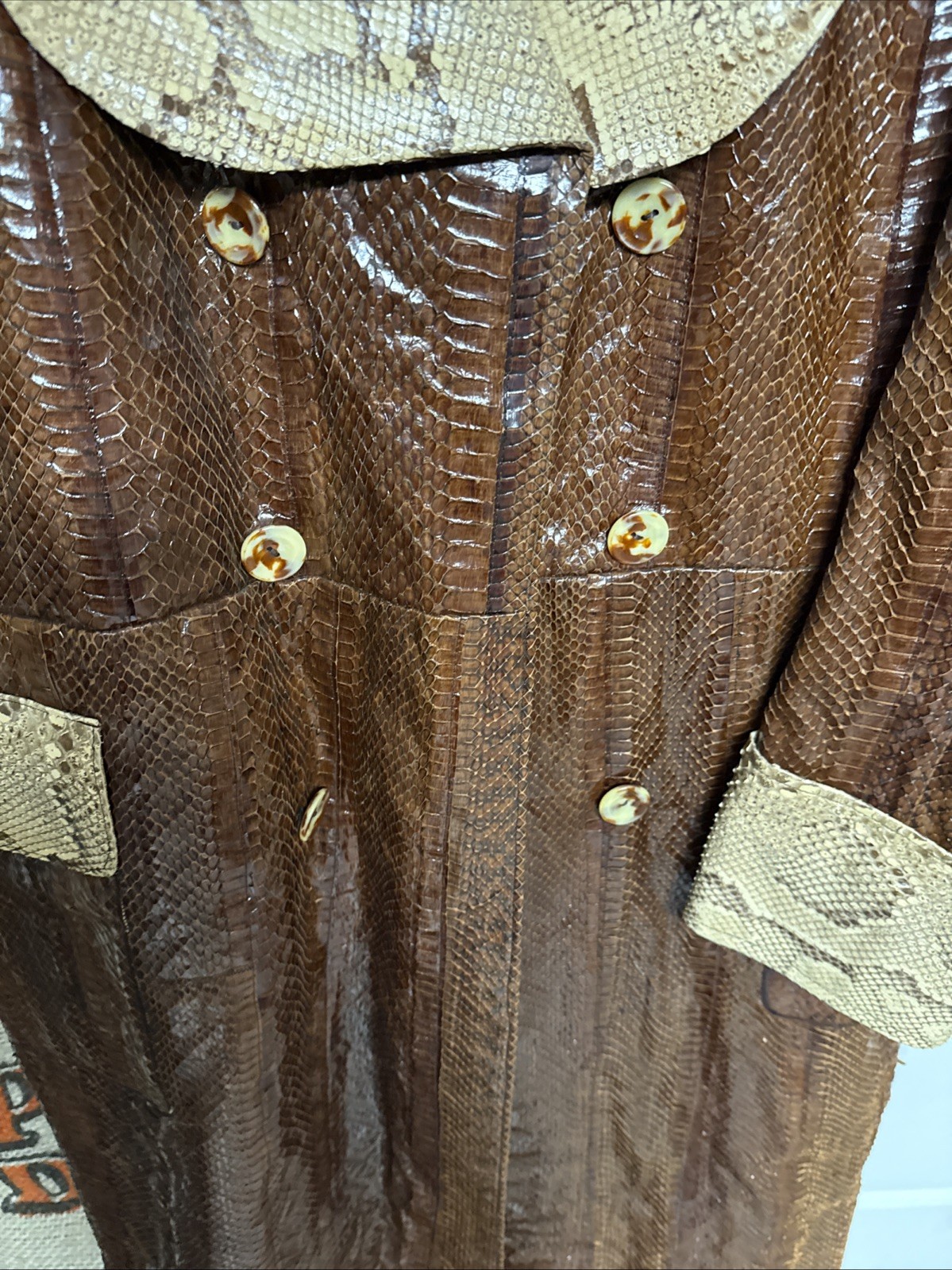 VINTAGE Python Trench Coat - image 5