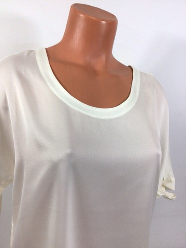 Ann Taylor White Satin Blouse Top Corp Core Womens Small New - Picture 2 of 7