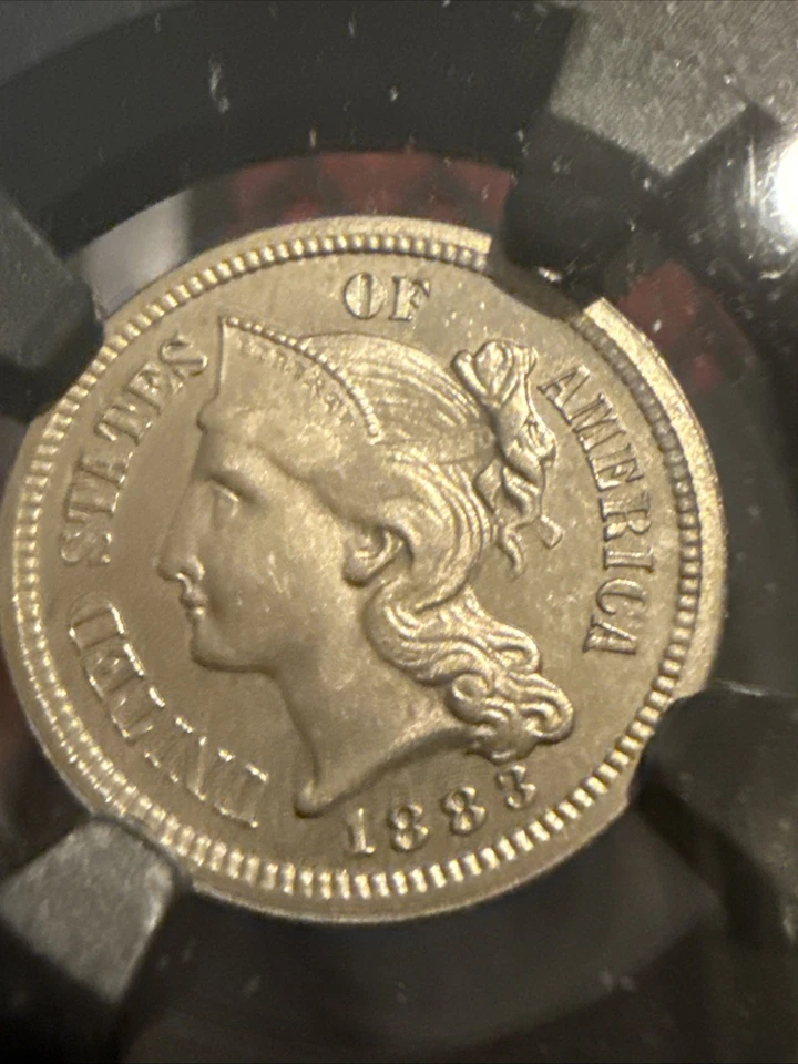 1883 3CN (PROOF) Three Cent Nickel NGC PF64 Should Have Been Red Core! Vault Box - Image 3 of 4