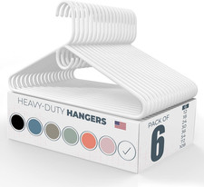 Made in USA Heavy Duty Plastic Clothes Hangers Bulk, 20 30 50 100 Pack Available