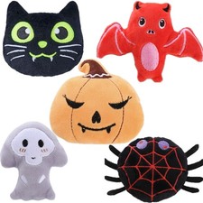 Smokey's Stash Catnip Halloween Cat Toys for Kittens and Cats - 5 Plush Mixed
