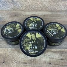 Lot of 4-American Crew Molding Clay HIgh Hold Medium Shine-3 oz -Smudged-Fast