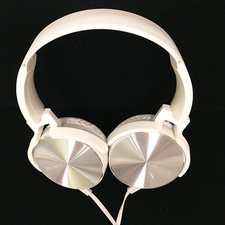 Sony MDR-XB450 Headphones White Extra Bass Over Ear Tested Works Nice 