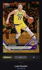 2025 Topps Now NBA Collect Luka Doncic Gold Legendary 50cc Opener LA Lakers