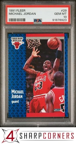 1991 FLEER #29 MICHAEL JORDAN BULLS HOF PSA 10