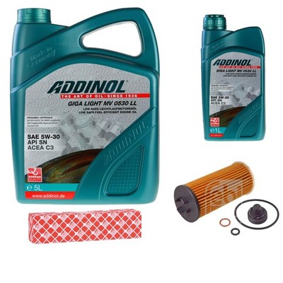 FEBI Inspektionspaket 6L ADDINOL GIGA LIGHT MV 0530 LL für BMW X2 F39 sDrive20i