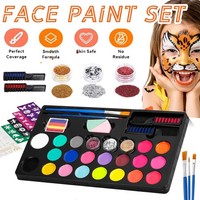 Karneval Schminke Set Makeup 20Farbe Gesicht Halloween Make Up Kinder Fasching