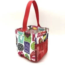 Thirty One Little carry-all Caddy utility mini tote bag 31  Hello Holiday