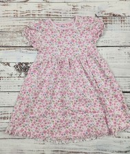 Y2K Spring Dress 5T George Pink Floral Butterfly Ruffle Hem Cottagecore CC