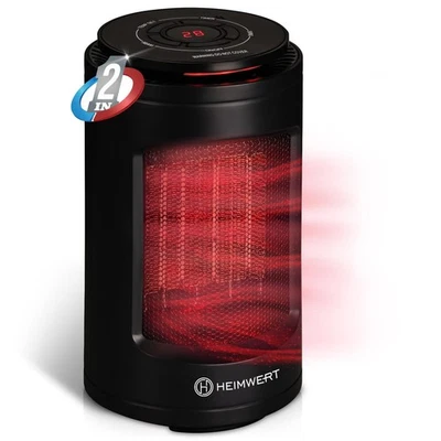 Heizlüfter Schnellheizer Elektroheizung energiesparend 1200 W Keramik HEIMWERT