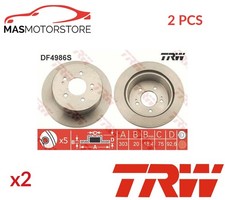 BREMSSCHEIBEN SATZ PAAR HINTEN TRW DF4986S 2PCS A FÜR HYUNDAI H-1 STAREX,H-1