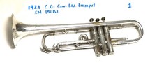 REDUCED C.G. Conn Ltd. Trumpet 190152 1921 w/RARE rotary key changer A960