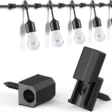 Lewufe Hooks for Outdoor String Lights Clips, Christmas Light Clips Weatherpr...