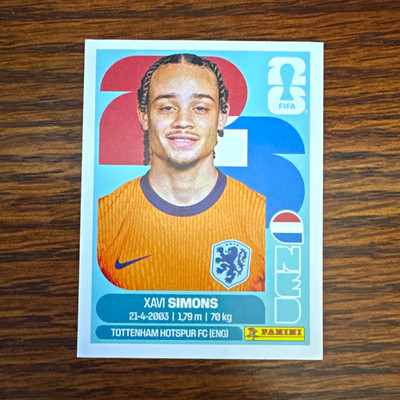 Panini FIFA World Cup 2026 Sticker NED 15 Xavi Simons Netherlands