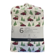 Luxurious 100 Turkish Cotton Brushed Flannel Sheet Set, 6 Piece, King