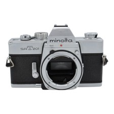Minolta SRT 201 35mm Film Camera Body, Chrome For Parts/Repair