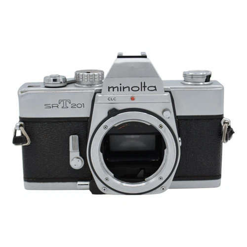 Minolta SRT 201 35mm Film Camera Body, Chrome (For Parts/Repair)