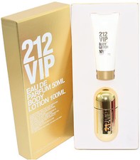 212 VIP BY CAROLINA HERRERA 2 PIECES SET FOR WOMEN WITH 1.7 OZ EDP SPRAY IN BOX