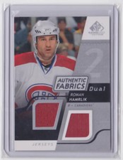 2008-09 UD SPGU AUTHENTIC FABRICS DUAL ROMAN HAMRLIK #AF-HK MONTREAL CANADIENS