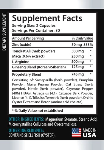 Maca root capsules - MAKE MY PEPPER BIG - male enhancer pills - 1 Bottle - Picture 2 of 12