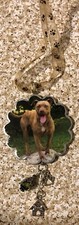 Handmade Recycled Christmas Ornament Hanger Canine Dog Breeds - PIT BULL