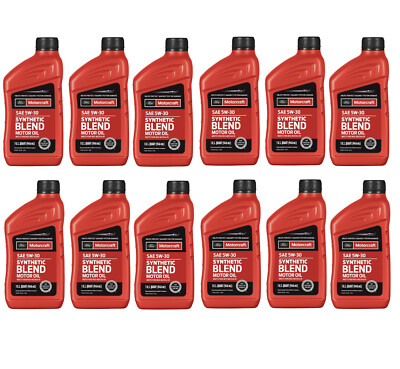 Motorcraft SAE 5W-30 Synthetic Blend Motor Oil XO5W30QSP 12 Quarts New