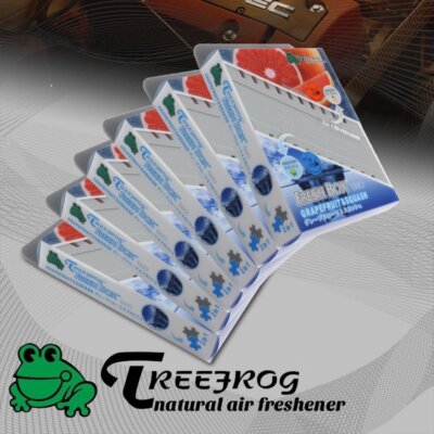 6 X Tree Frog Grapefruit+Squash Mix Natural Extreme Car Air Freshener Fresh Box