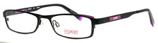 ESPRIT ET17335 538 Black Womens Rectangle Full Rim Eyeglasses 48-17-135 B:24