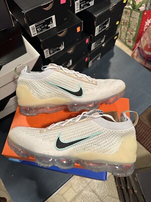 Size 10 - Men s Nike Air Vapormax 2021 White Mismatched Swoosh DQ7633-100