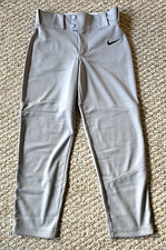 Nike Vapor Select Youth BQ6440-052 Full Length Gray Baseball Pants Size M