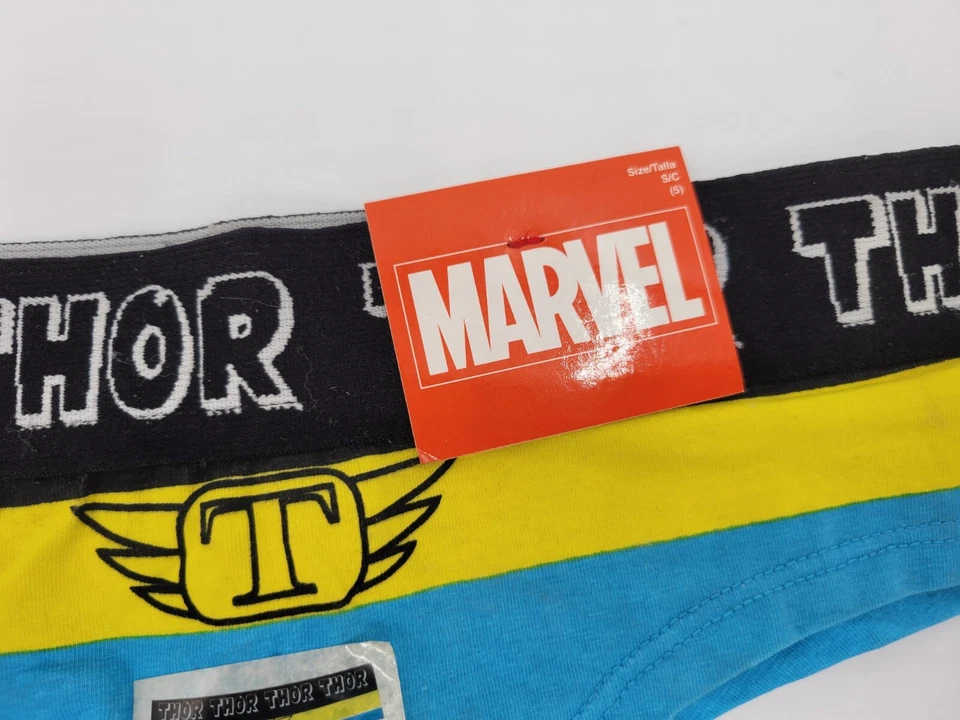 NEW Marvel Thor Thong Panty Underwear Size SMALL 5 S/C Super Hero Avenger UNUSED - Image 3 of 4