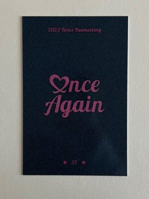 TWICE 8th Anniversary Fan Meeting ONCE AGAIN MD Trading Card