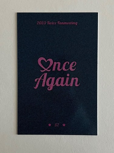 TWICE 8th Anniversary Fan Meeting ONCE AGAIN MD Trading Card Photocard + Benefit - Picture 32 of 160