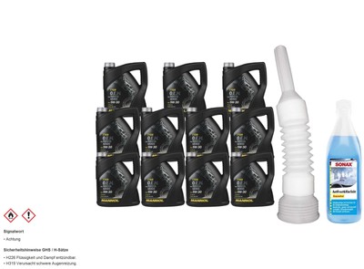 44L MANNOL Motoröl 7709 5W-30 API SM/CF inkl. Schlauch + Scheibenreiniger