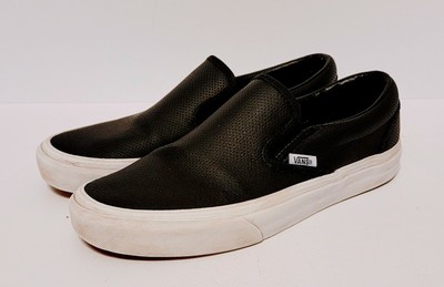 vans asher black leather