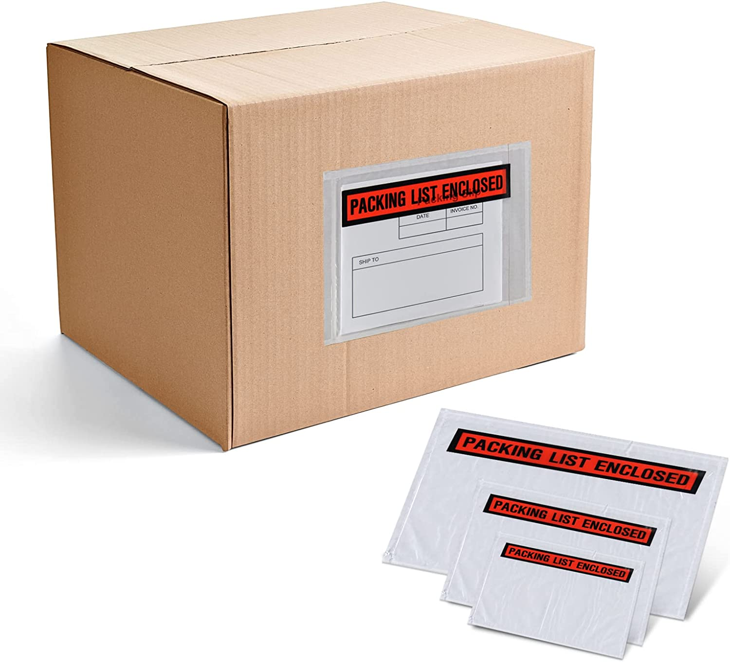 Packing Slip Envelope Pouches by  1000-Pack- Clear Self Adhesive Shipping Label