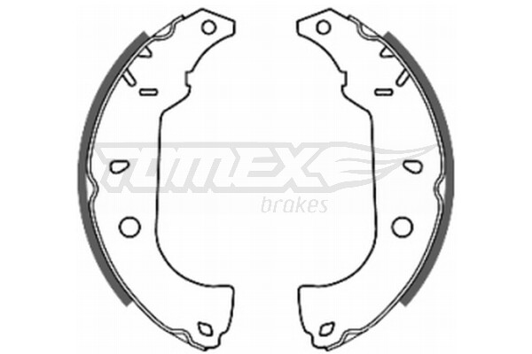 Tomex Brakes Bremsbackensatz Bremsbacken Hinten FüR Fiat Fiorino Kasten 146 Uno-image