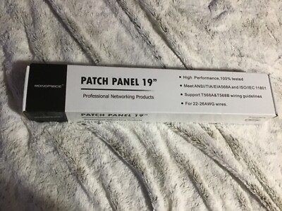 monoprice patch panel 19' PID 7255 MP-C5U8BBBH24 new in box
